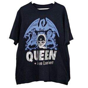 Queen + Adam Lambert T Shirt Womens XXL Unisex SS Graphic Print 2017-2018 Tour